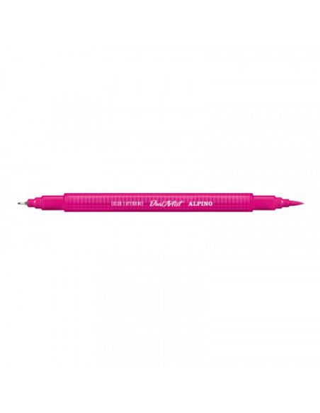 CAJA 12 ROTULADORES DOBLE PUNTA CON PUNTA PINCEL ALPINO AR000186