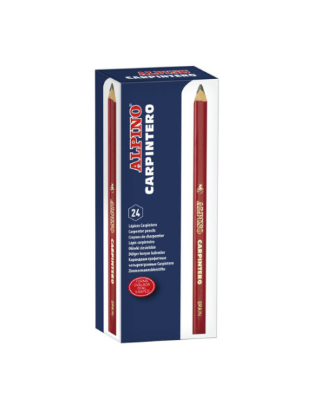 CAJA 24 LÁPICES CARPINTERO ALPINO LE000013