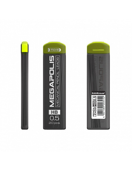 SET DE 20 MINAS DE RECAMBIO MEGAPOLIS PARA PORTAMINAS, 0.5 MM. ERICH KRAUSE 20345