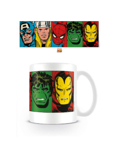TAZA DESAYUNO MARVEL CARAS COMIC PYRAMID INTERNATIONAL REDSTRING MG23443