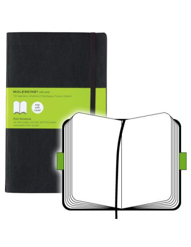LIBRETA CLASICA TAPA BLANDA NEGRA L (13X21CM)...