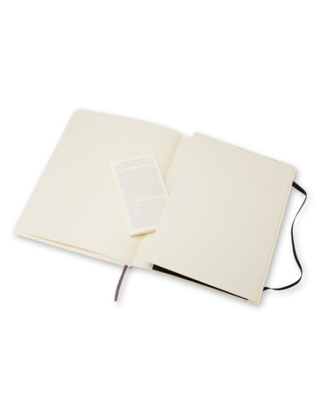 LIBRETA CLASICA TAPA BLANDA NEGRA XL (19X25CM) RAYADA MOLESKINE QP621