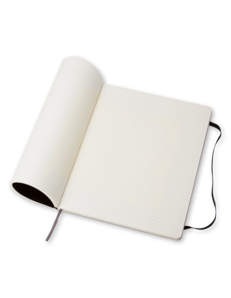 LIBRETA CLASICA TAPA BLANDA NEGRA XL (19X25CM) RAYADA MOLESKINE QP621