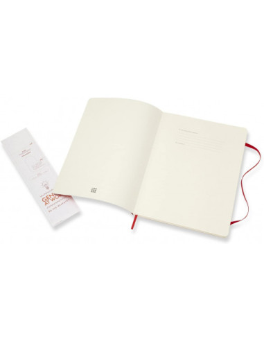 LIBRETA CLASICA TAPA BLANDA ROJO ESCARLATA XL...