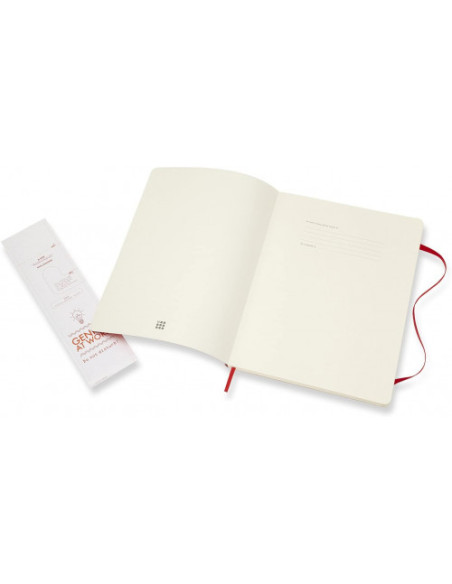 LIBRETA CLASICA TAPA BLANDA ROJO ESCARLATA XL (19X25CM) LISA MOLESKINE QP623F2