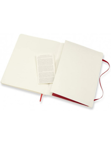 LIBRETA CLASICA TAPA BLANDA ROJO ESCARLATA XL...