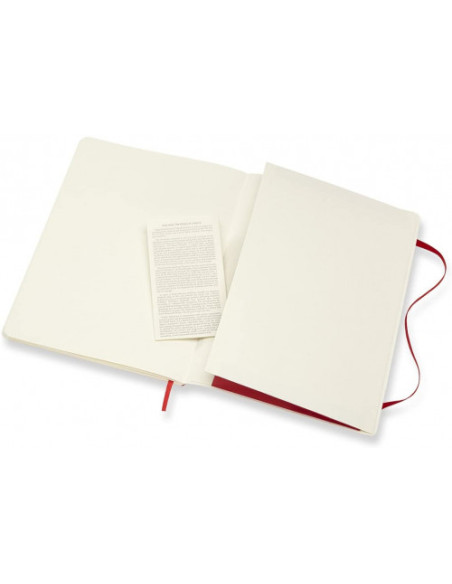 LIBRETA CLASICA TAPA BLANDA ROJO ESCARLATA XL (19X25CM) LISA MOLESKINE QP623F2