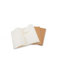 SET DE 3 LIBRETAS CAHIER MARRON KRAFT P (9X14CM) LISAS MOLESKINE QP413 2