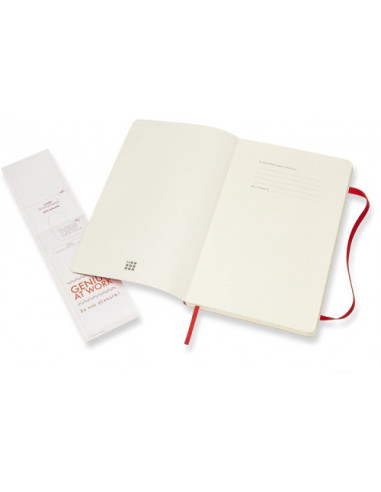 LIBRETA CLASICA TAPA BLANDA ROJO ESCARLATA L...