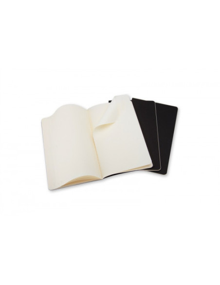 SET DE 3 LIBRETAS CAHIER NEGRAS P (9X14CM) LISA MOLESKINE QP313