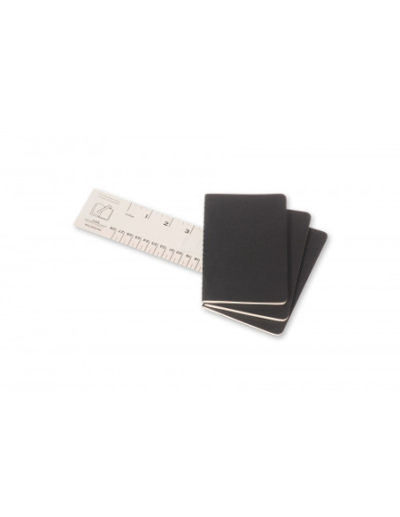 SET DE 3 LIBRETAS CAHIER NEGRAS P (9X14CM) LISA MOLESKINE QP313