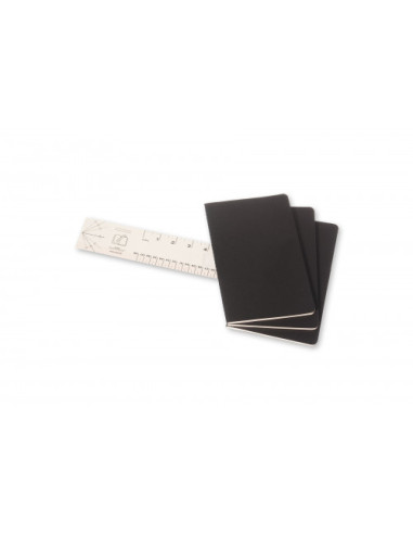 SET DE 3 LIBRETAS CAHIER NEGRAS L (13X21CM)...