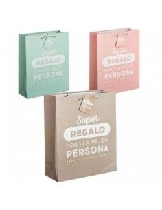 Pack de 3 bolsas de papel super regalo tamaño M