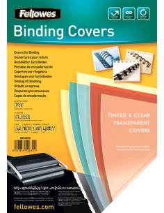 PACK 100 PORTADAS PVC TRANSPARENTE CRISTAL 180 MICRAS A4 FELLOWES 5375901