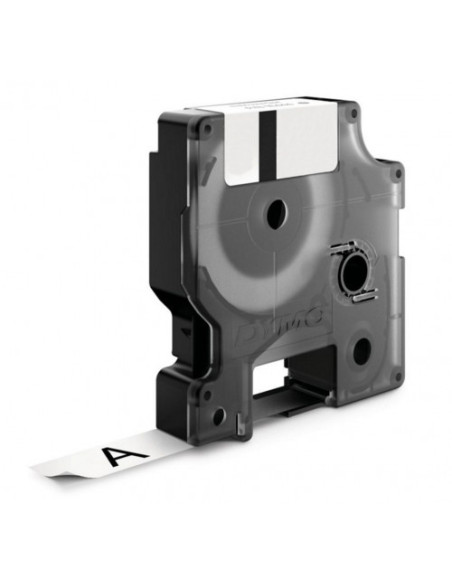 CINTA ROTULADORA RHINOPRO VINILO NEGRO/BLANCO 19MM DYMO 018445