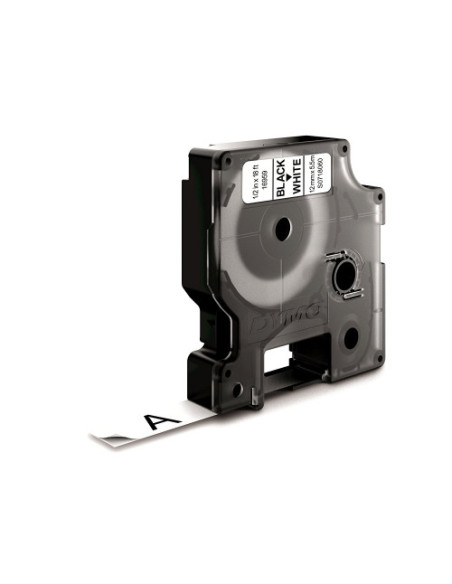 CINTA ROTULADORA DYMO D1 12MMX5.5M POLIESTER NEGRO/BLANCO  S0718060