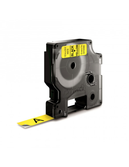 CINTA ROTULADORA DYMO D1 12MMX7M NEGRO/AMARILLO  S0720580