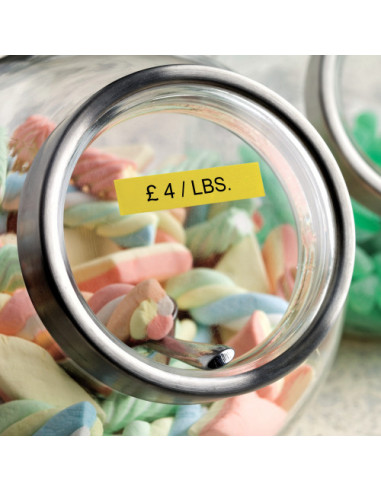 CINTA ROTULADORA DYMO D1 12MMX7M NEGRO/AMARILLO...