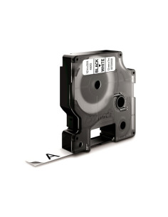 CINTA ROTULADORA D1 12MMX7M NEGRO/BLANCO DYMO S0720530 2