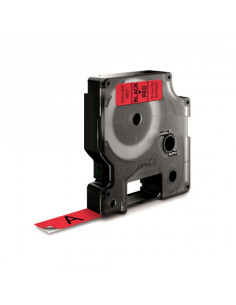 CINTA ROTULADORA D1 12MMX7M NEGRO/ROJO DYMO S0720570 2