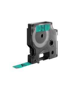 CINTA ROTULADORA D1 12MMX7M NEGRO/VERDE DYMO S0720590 2