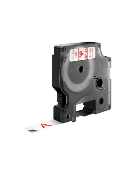 CINTA ROTULADORA DYMO D1 12MMX7M ROJO/BLANCO  S0720550