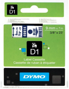 CINTA ROTULADORA D1 9MMX7M AZUL/BLANCO DYMO S0720690
