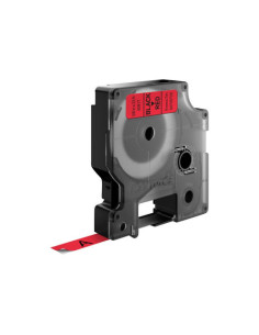 CINTA ROTULADORA D1 9MMX7M NEGRO/ROJO DYMO S0720720 2