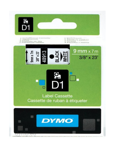 CINTA ROTULADORA D1 9MMX7M NEGRO/BLANCO DYMO S0720680