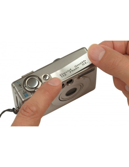 CINTA ROTULADORA DYMO LETRATAG 12MMX4M NEGRO/PLATA  S0721730