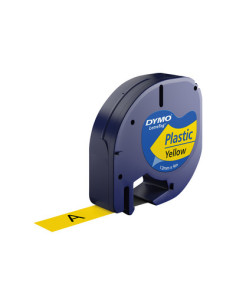 CINTA ROTULADORA LETRATAG 12MMX4M NEGRO/AMARILLO DYMO S0721620