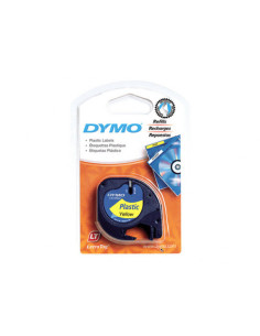 CINTA ROTULADORA LETRATAG 12MMX4M NEGRO/AMARILLO DYMO S0721620 2