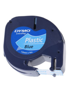 CINTA ROTULADORA LETRATAG 12MMX4M NEGRO/AZUL DYMO S0721650