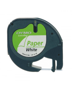 CINTA ROTULAR DYMO LETRA TAG PAPEL BLANCO 2