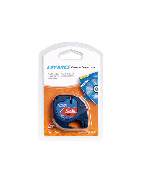 CINTA ROTULADORA LETRATAG 12MMX4M NEGRO/ROJO DYMO S0721630 CINTA ROTULADORA LETRATAG 12MMX4M NEGRO/ROJO DYMO S0721630