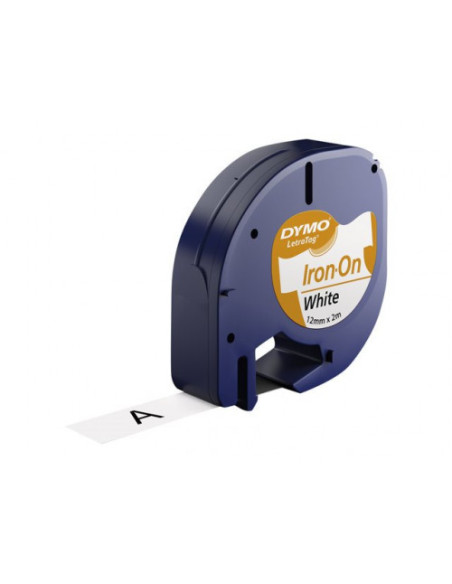 CINTA ROTULADORA DYMO LETRATAG ROPA 12MMX2M NEGRO/BLANCO  S0718850