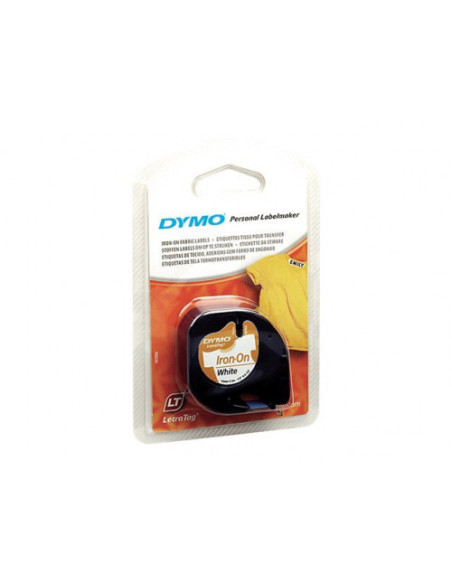 CINTA ROTULADORA DYMO LETRATAG ROPA 12MMX2M NEGRO/BLANCO  S0718850