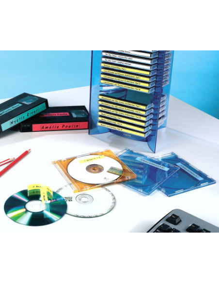 CINTA ROTULADORA DYMO D1 19MMX7M NEGRO/ROJO  S0720870