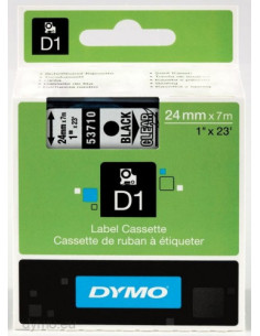 CINTA ROTULADORA D1 24MM NEGRO/TRANSPARENTE DYMO S0720920