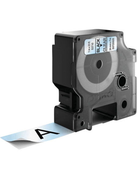 CINTA ROTULADORA DYMO D1 24MM NEGRO/TRANSPARENTE  S0720920