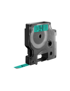 CINTA ROTULADORA D1 9MMX7M NEGRO/VERDE DYMO S0720740 2