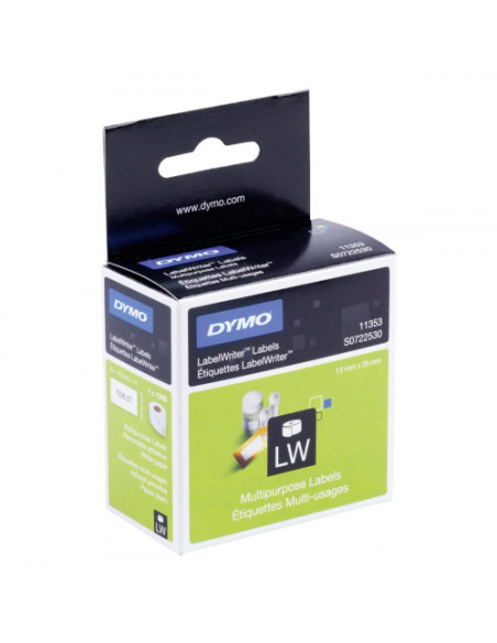 ROLLO ETIQUETAS LABELWRITER 13X25MM BLANCO DYMO S0722530