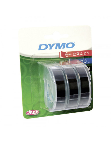 PACK 3 CINTAS ETIQUETA NEGRO 9MMX3M. DYMO S0847730
