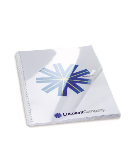 TAPA ENCUADERNACIÓN PVC TRANSPARENTE FORMATO A4 DE 180 MICRAS CRISTAL CAJA DE 100