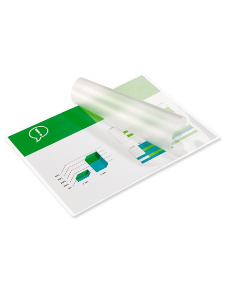 CAJA DE 100 BOLSAS DE PLASTIFICACIÓN 216X303 FORMATO A4 80 MICRAS GBC IB585036