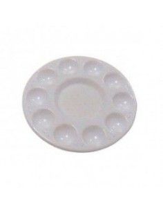 Paleta de plástico redonda, 10 pocillos