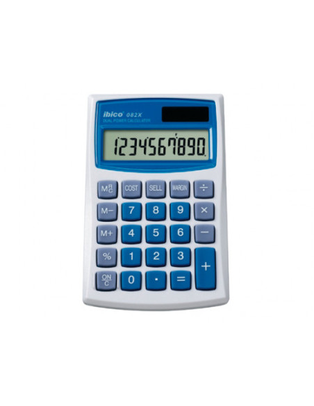 CALCULADORA DE BOLSILLO DE 10 DIGITOS MODELO 082X SOLAR / PILA IBICO IB410017