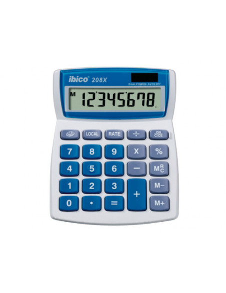 CALCULADORA DE SOBREMESA DE 8 DIGITOS MODELO 208X SOLAR / PILA IBICO IB410062