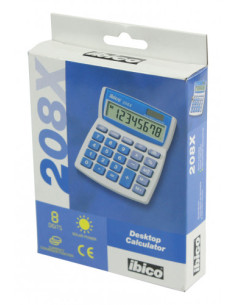 CALCULADORA DE SOBREMESA DE 8 DIGITOS MODELO 208X SOLAR / PILA IBICO IB410062 2