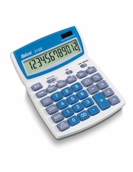 CALCULADORA DE SOBREMESA DE 12 DIGITOS MODELO 212X SOLAR / PILA IBICO IB410086